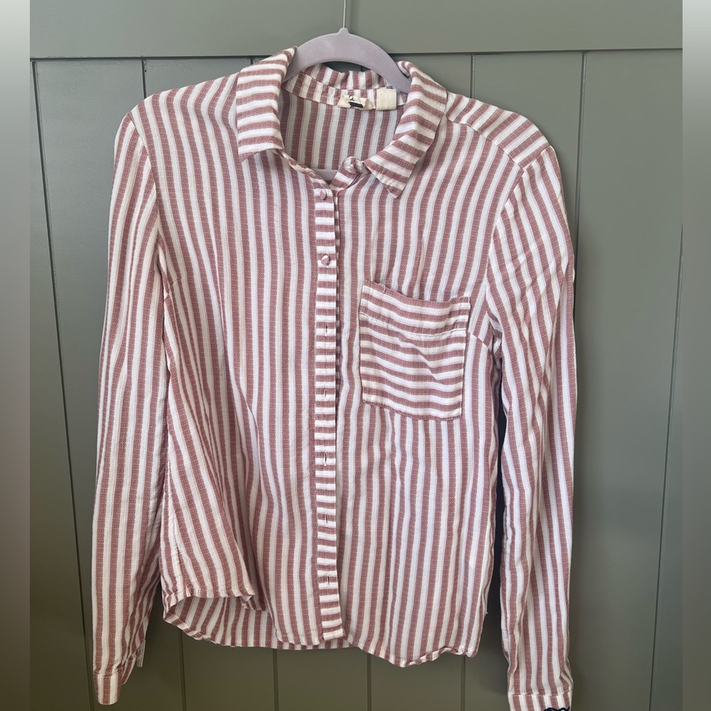 Roxy Striped Button-Up Shirt